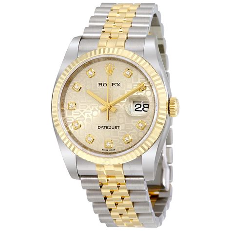 rolex oyster perpetual datejust silver and gold|Rolex Datejust full diamond price.